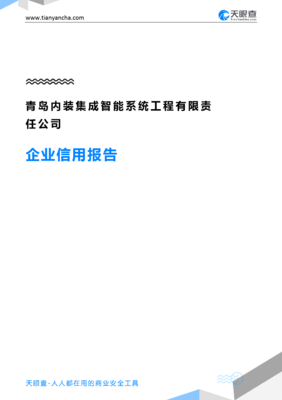青岛内装集成智能系统工程有限责任公司企业信用报告深度解读 系统集成领域的信用透视